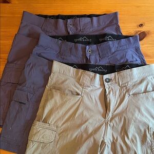 Eddie Bauer Cargo Shorts Trio Size 34